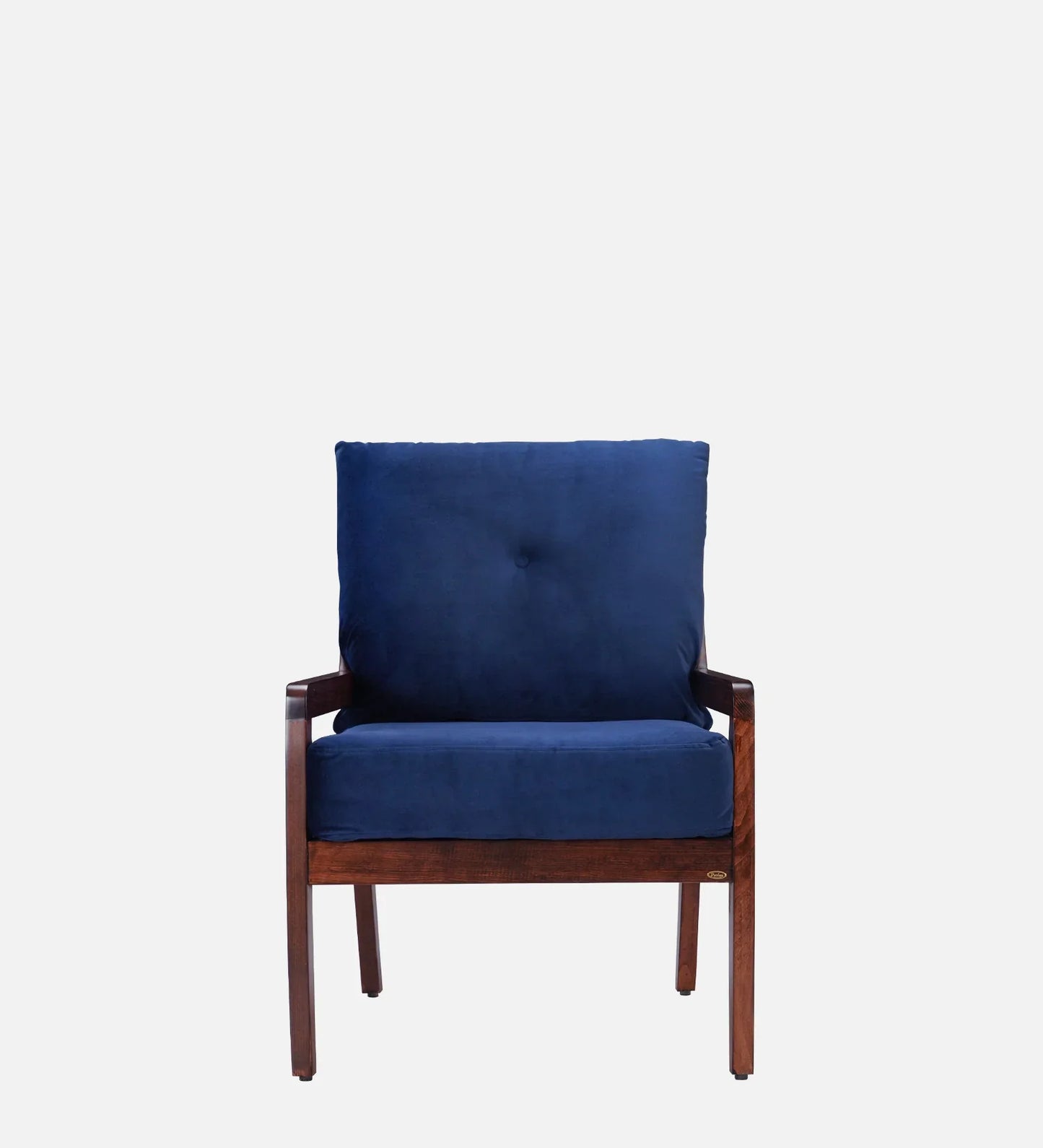 Livingston Fabric Arm Chair In Blue Colour