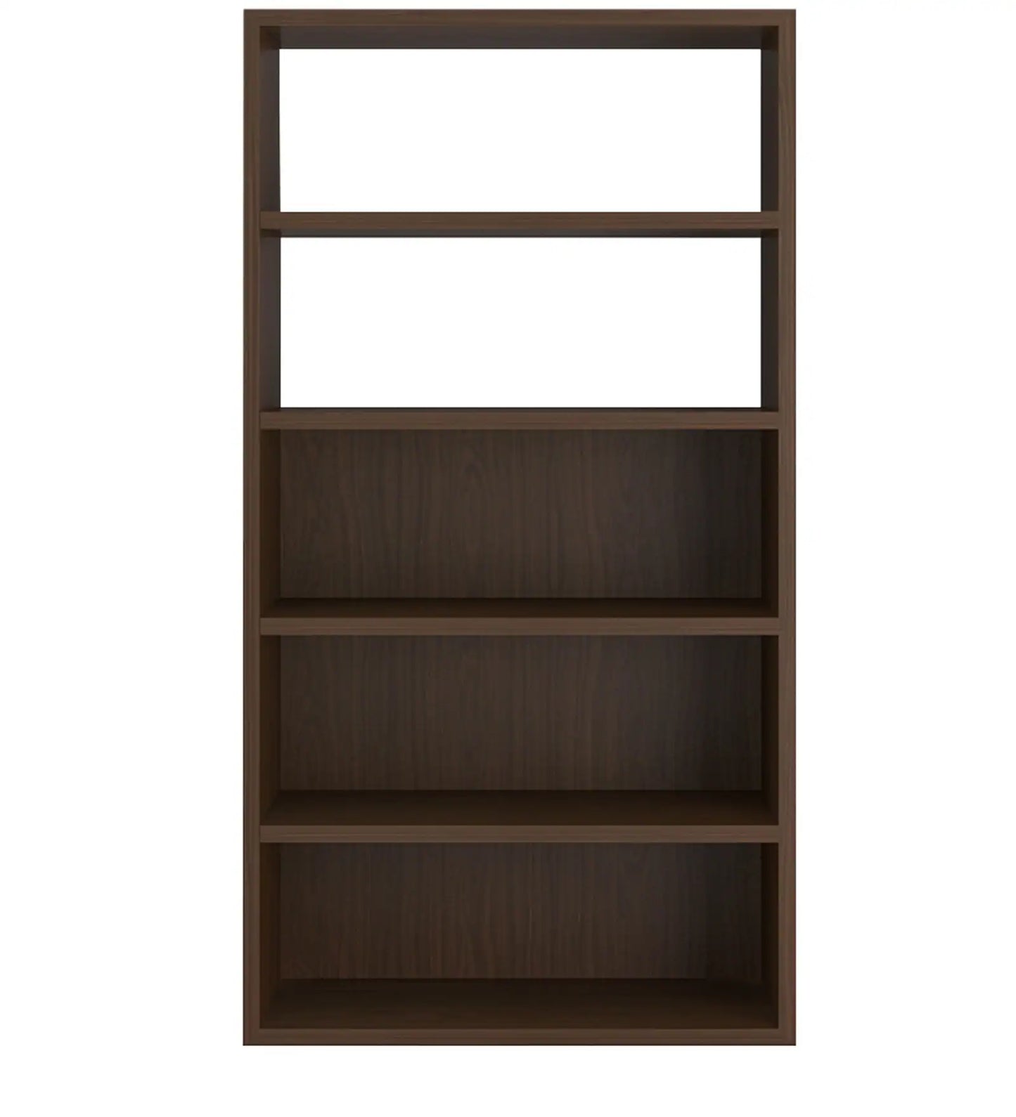 Display Unit Cum Bookshelf In Coffee Walnut Finish