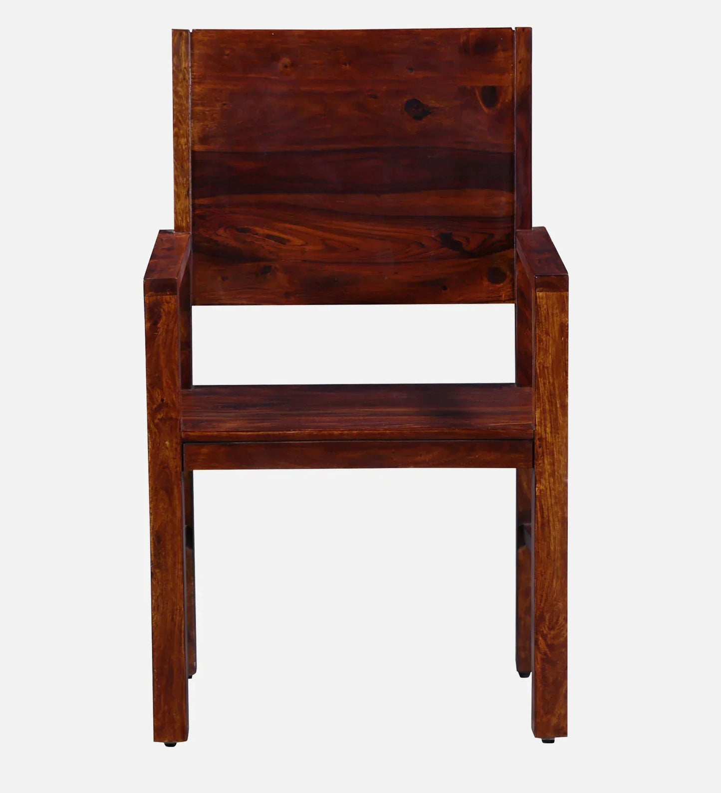 Oriel Sheesham Wood Arm Chair In Honey Oak Finish