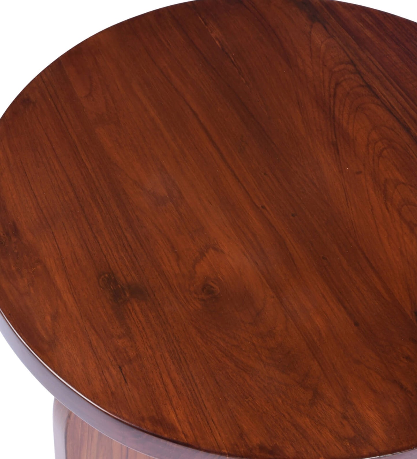 Cole Solid Wood Side Table In Teak Finish