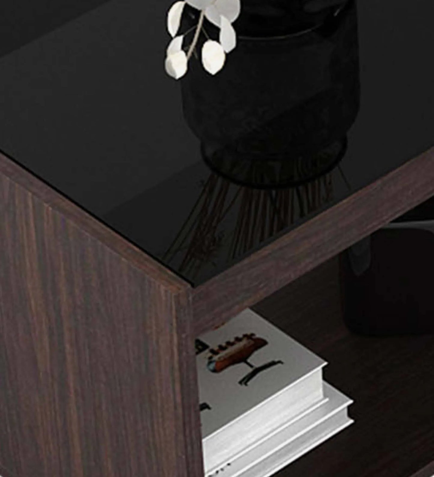 Eco Large Coffee Table In Choco Walnut Finish