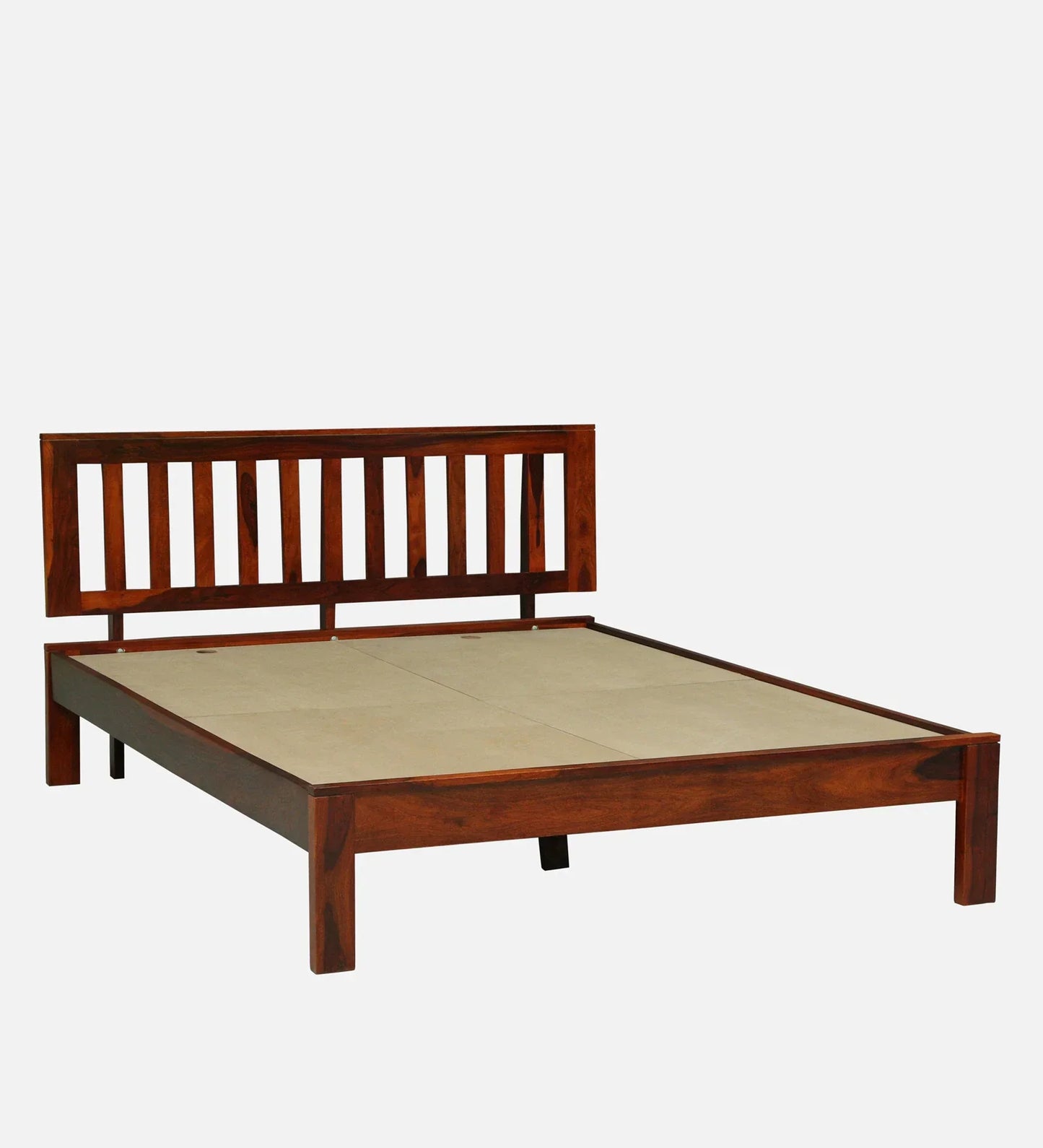 Sheesham Wood King Size Bed In Honey Oak Finish