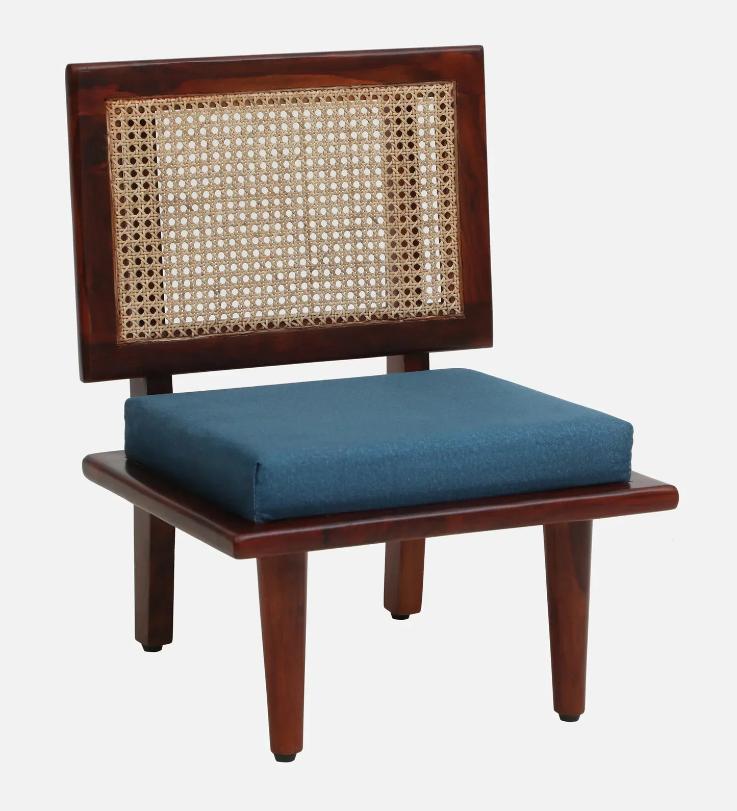 Sheesham Wood Slipper Chairs with Cushion In Honey Oak Finish