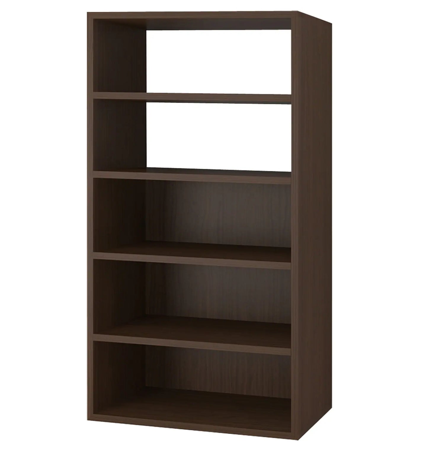 Display Unit Cum Bookshelf In Coffee Walnut Finish