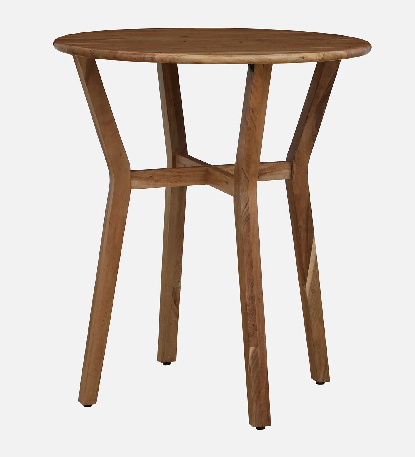 Wood 2 Seater Bar Table Set In Natural Finish