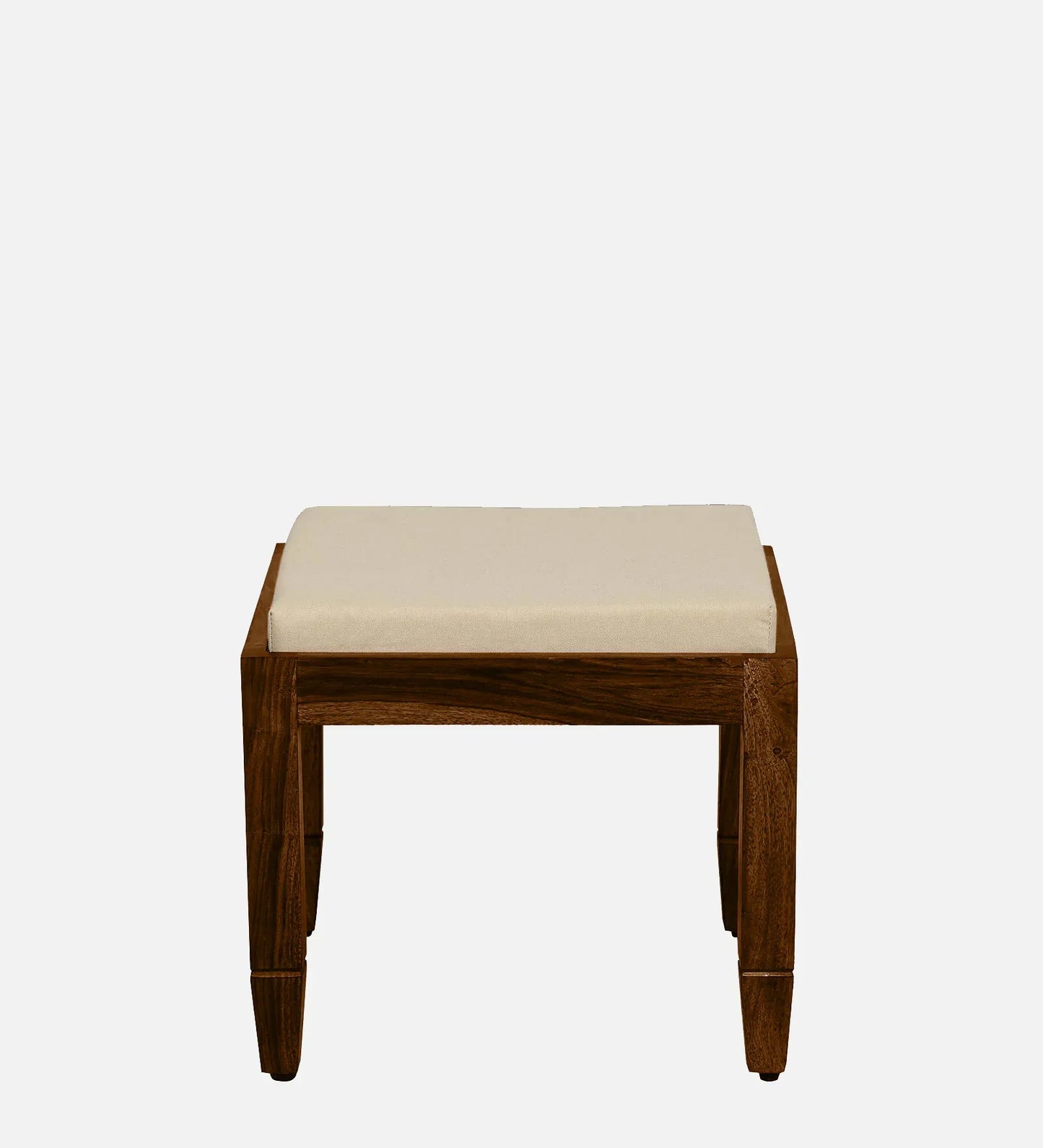 Sheesham Wood Nesting Coffee Table Set in Provincial Teak Finish With Cushioned Stools