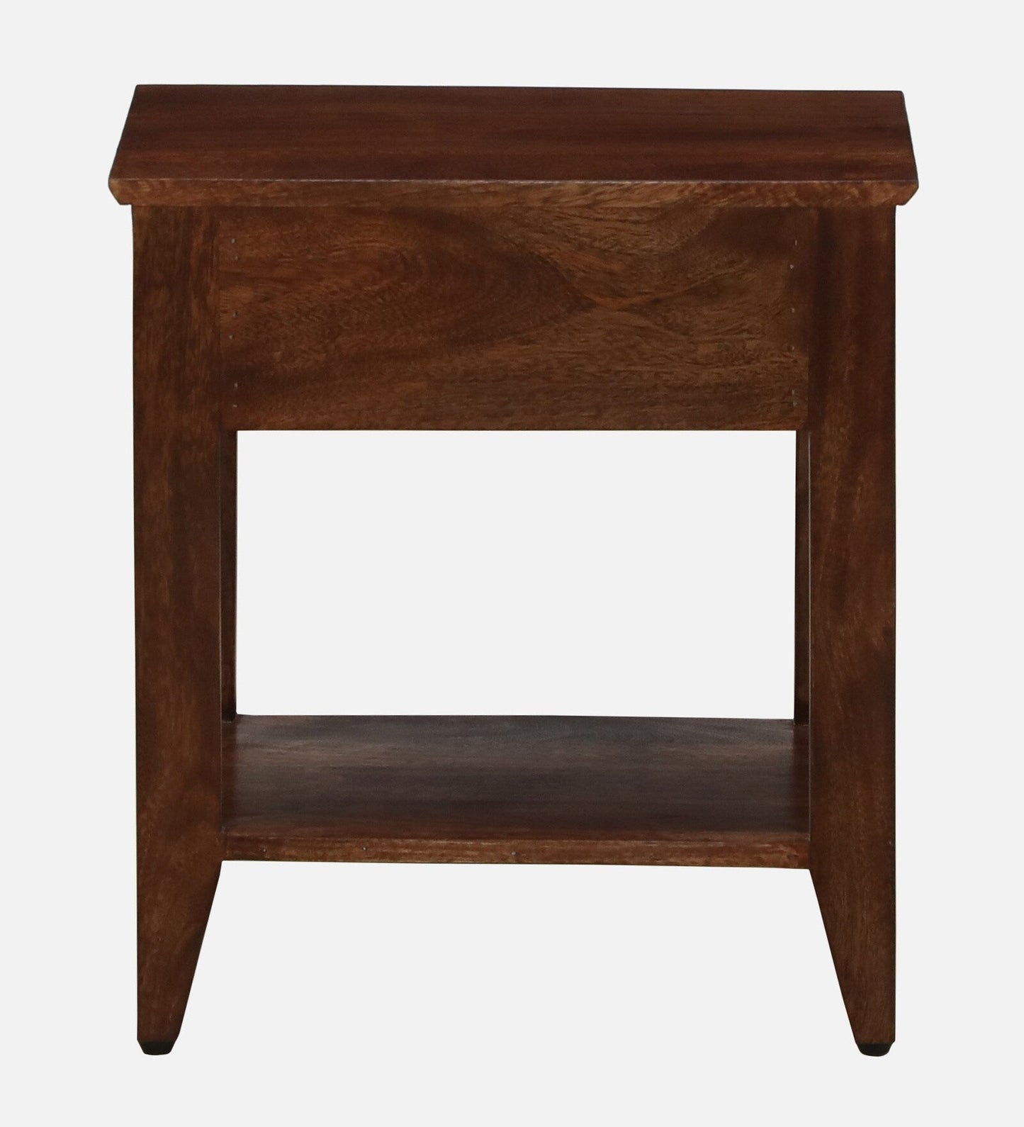 Zellige Solid Wood End Table In Tubbaq Finish With Drawer