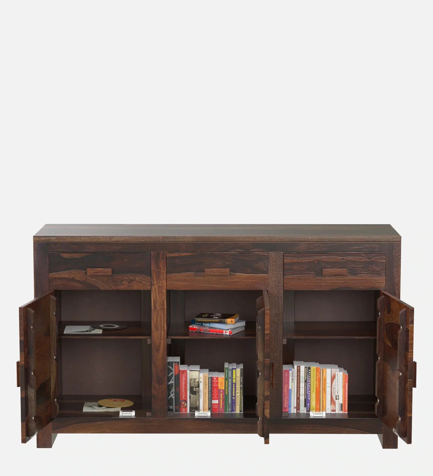 Sheesham Wood Sideboard In Provincial Teak Finish