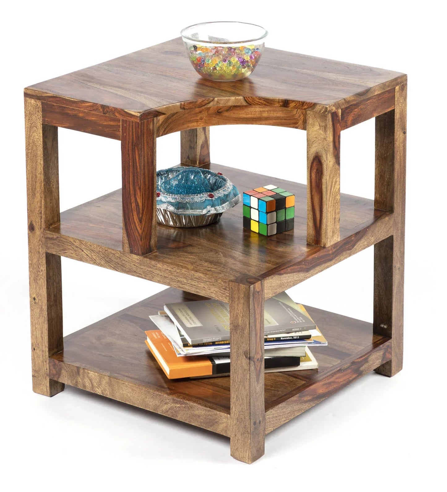 Allen End Table in Teak Finish