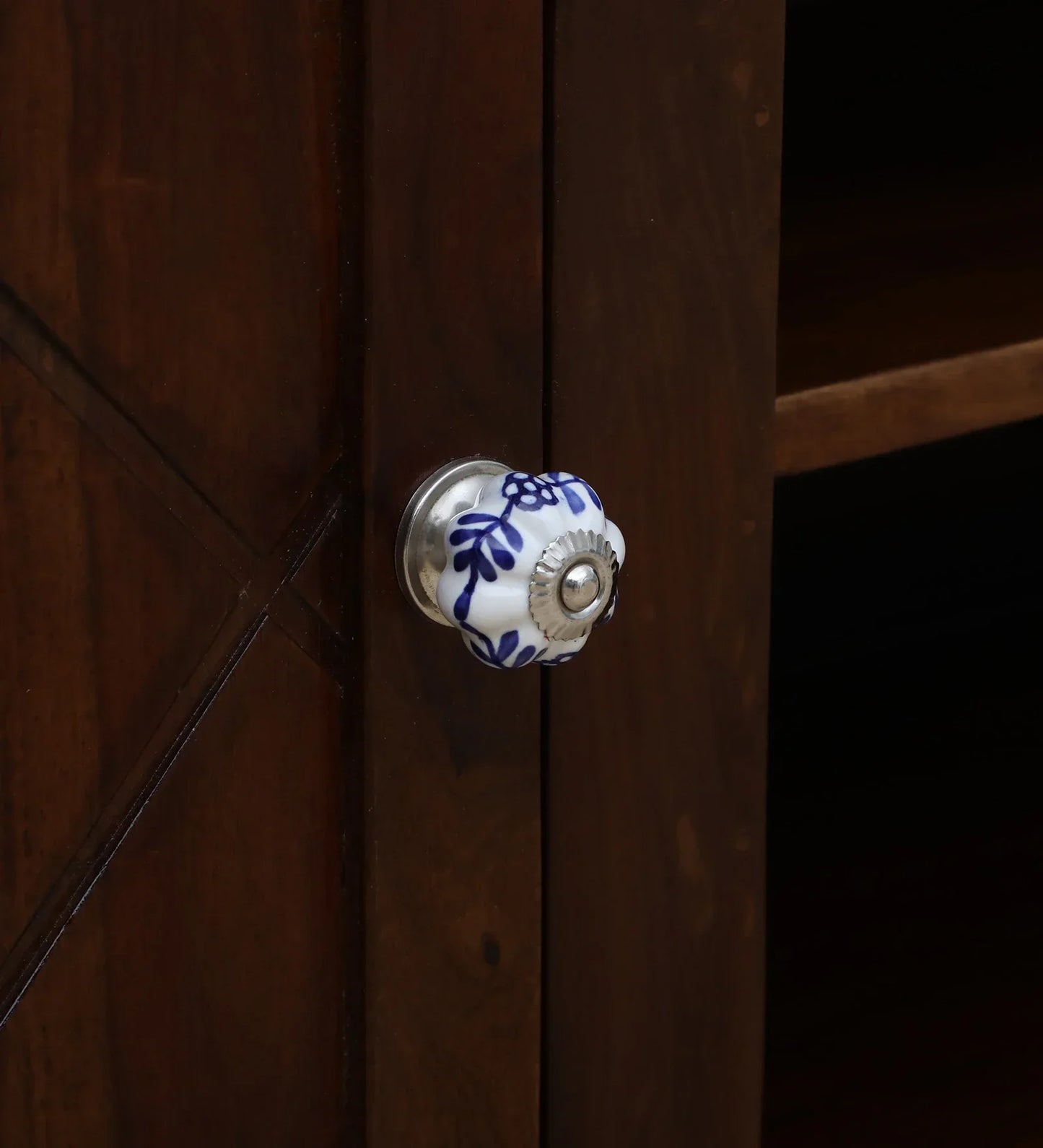 Sheesham Wood TV Console in Scratch Resistant Provincial Teak Finish For TVs Up To 55"