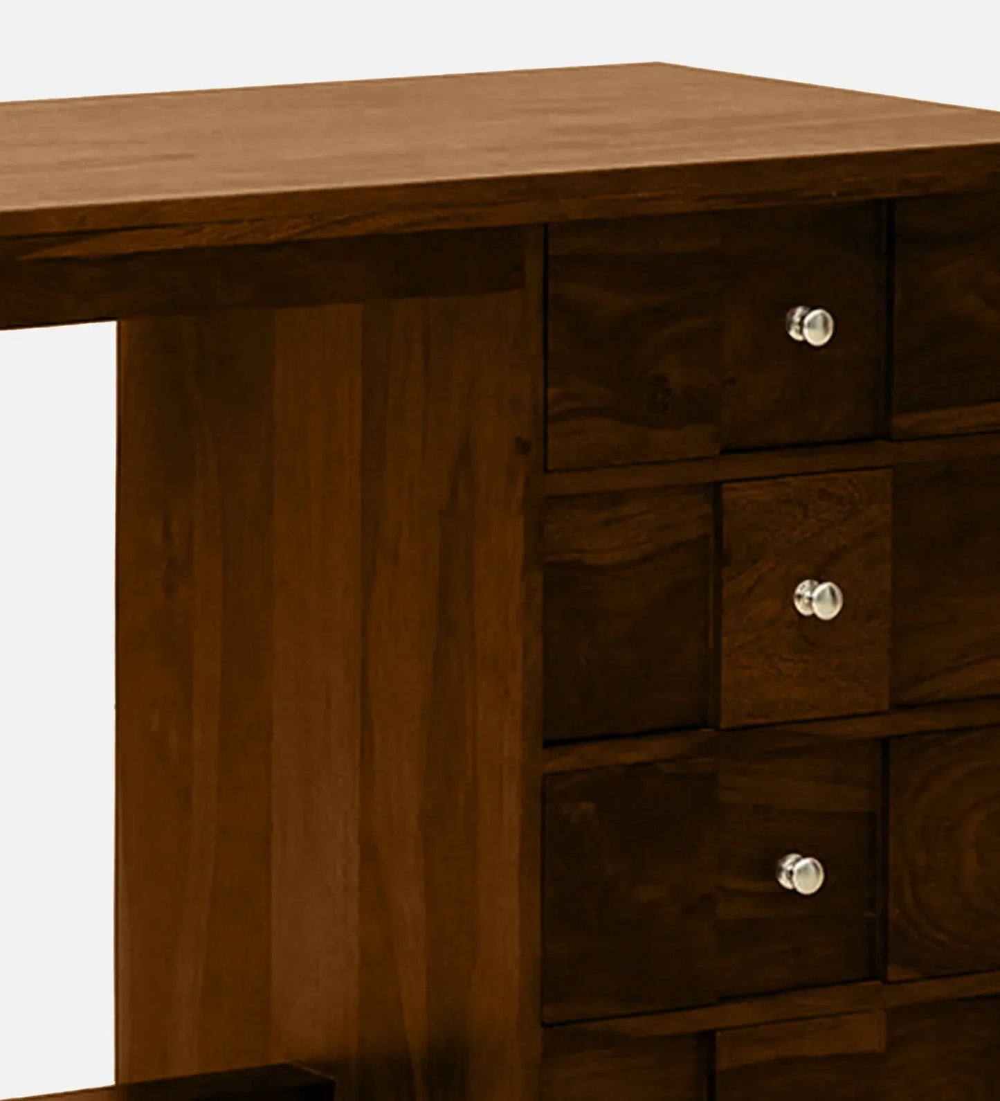 Sheesham Wood Writing Table In Scratch Resistant Provincial Teak Finish With Drawers
